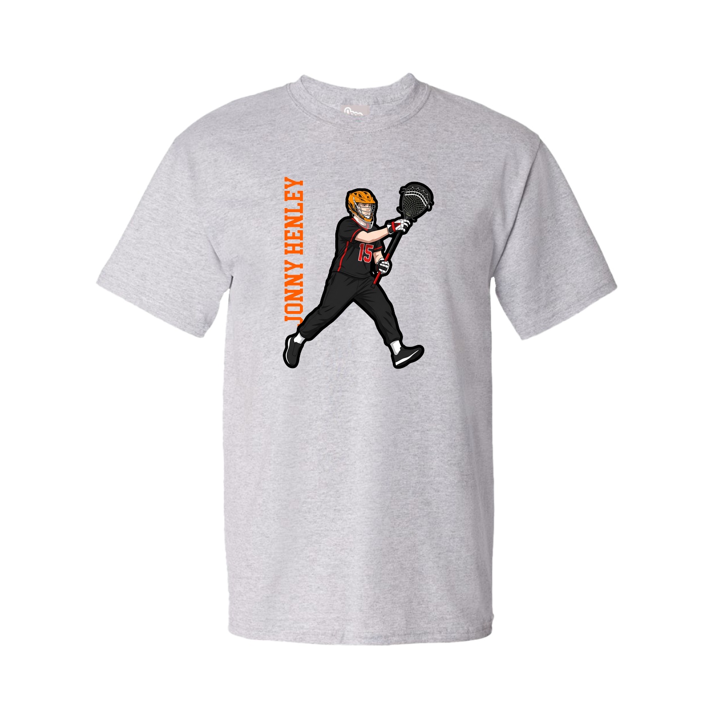 Youth Tee — Name Vertical in Grey