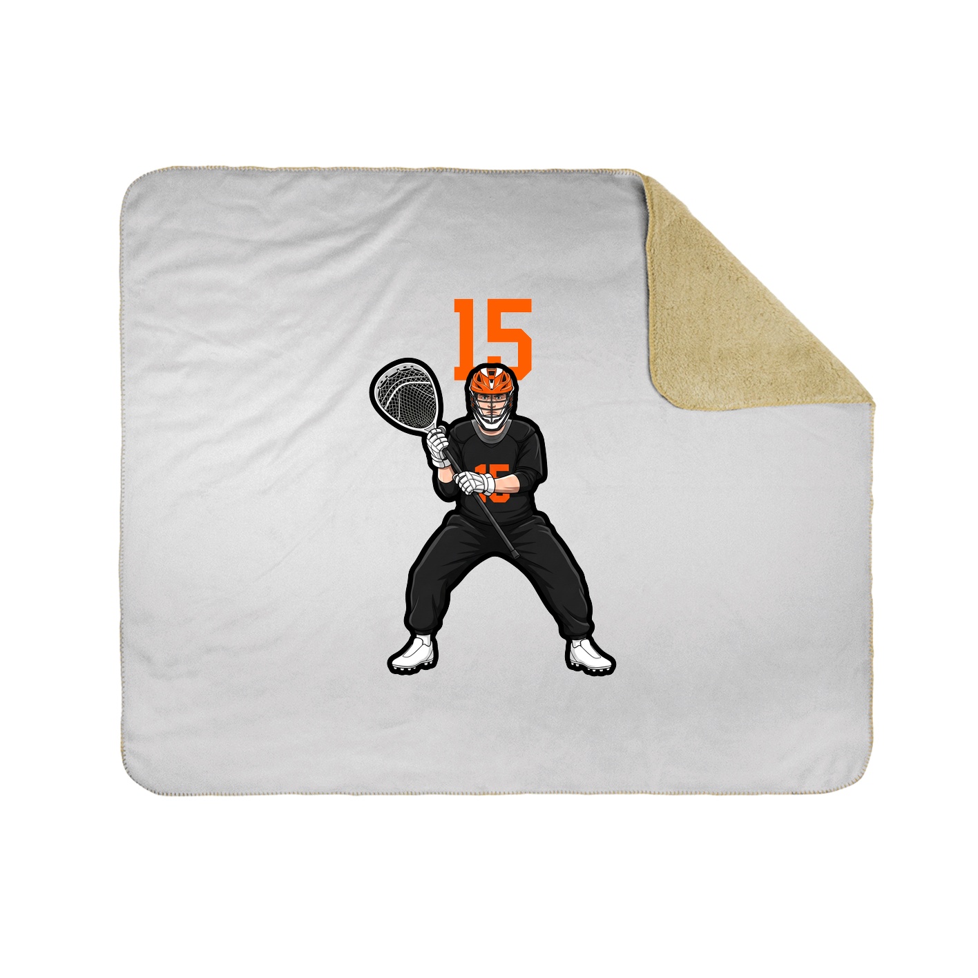 Throw Blanket — Number Top in White