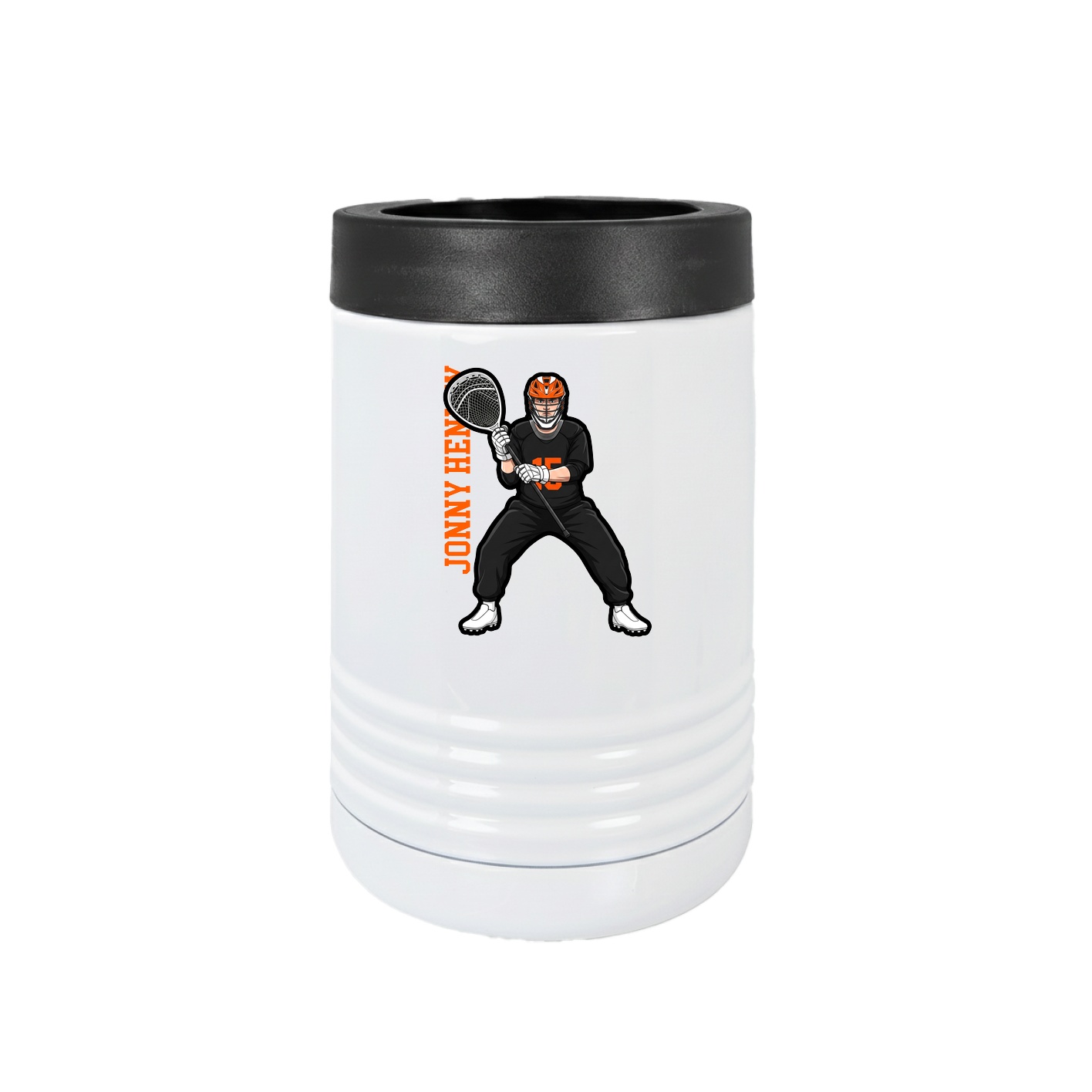 Beverage Holder — Name Vertical in White