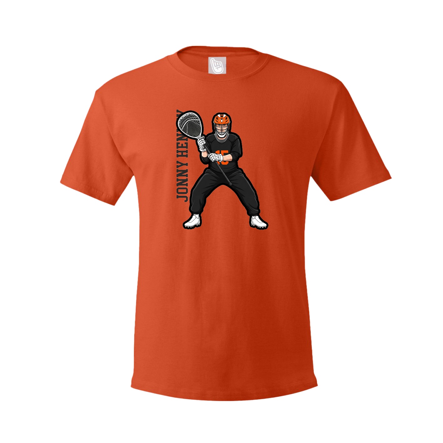 Tee — Name Vertical in Orange