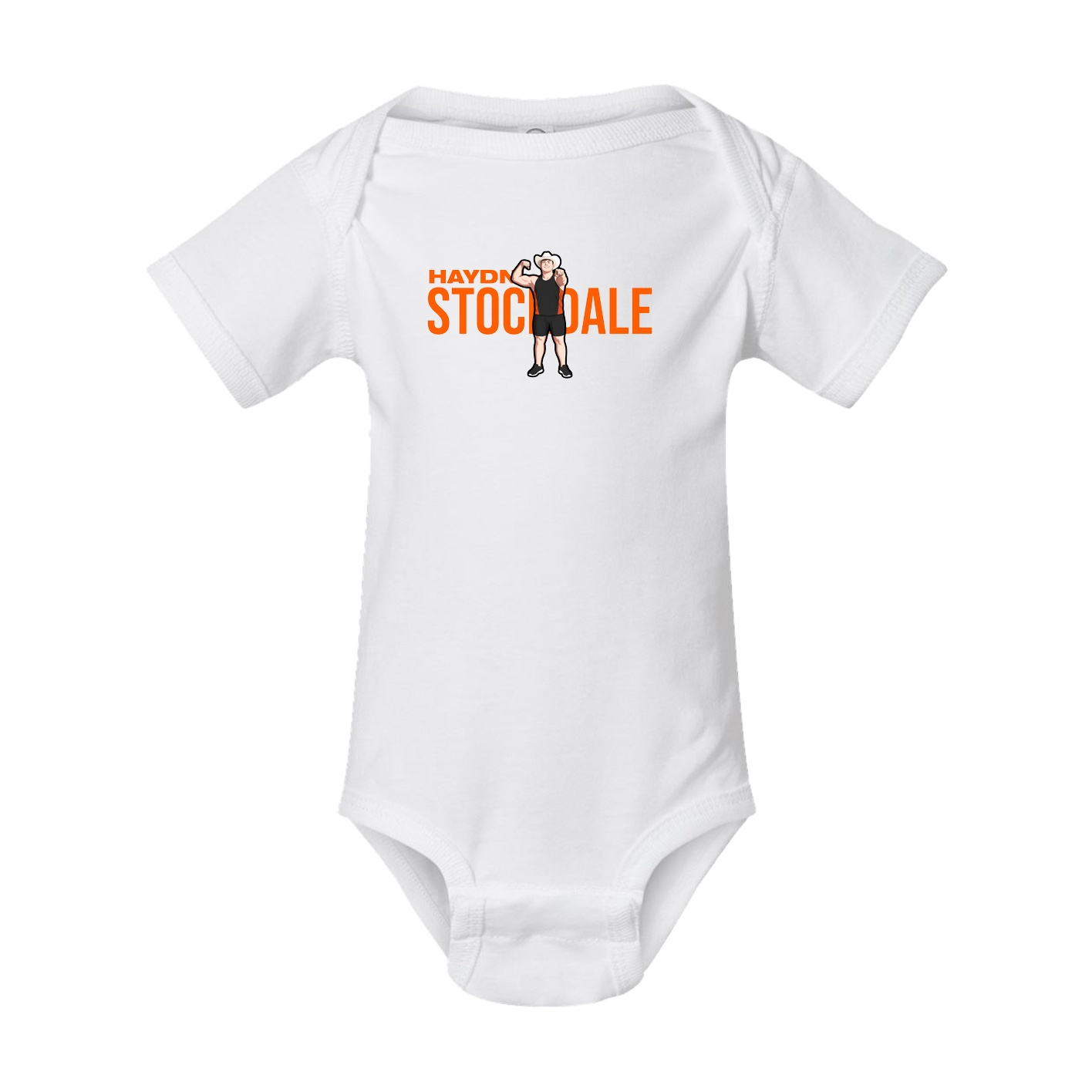 Baby Onesie — Player Name in White