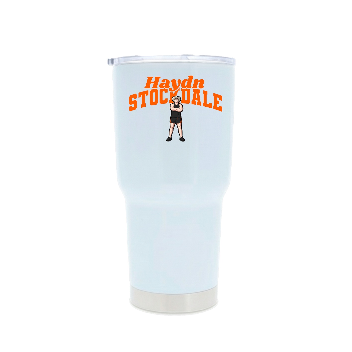 30oz Stainless Steel Tumbler — Signature Arch in White