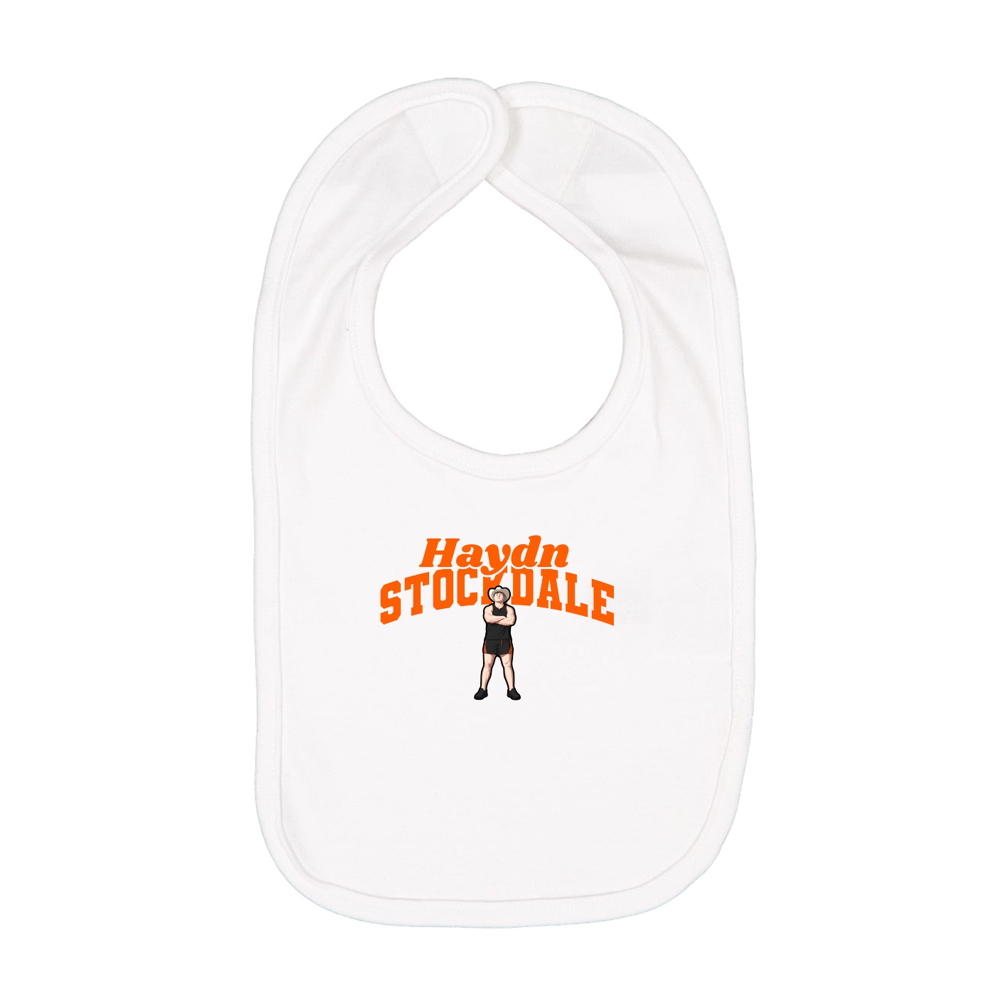 Infant Bib — Signature Arch in White