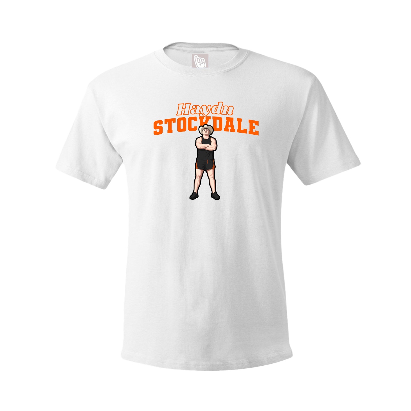Youth Tee — Name Arch in White
