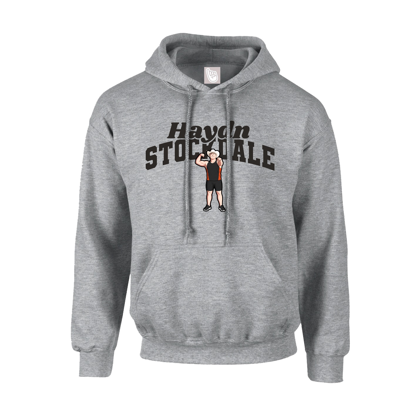 Youth Hoodie — Signature Arch in Grey