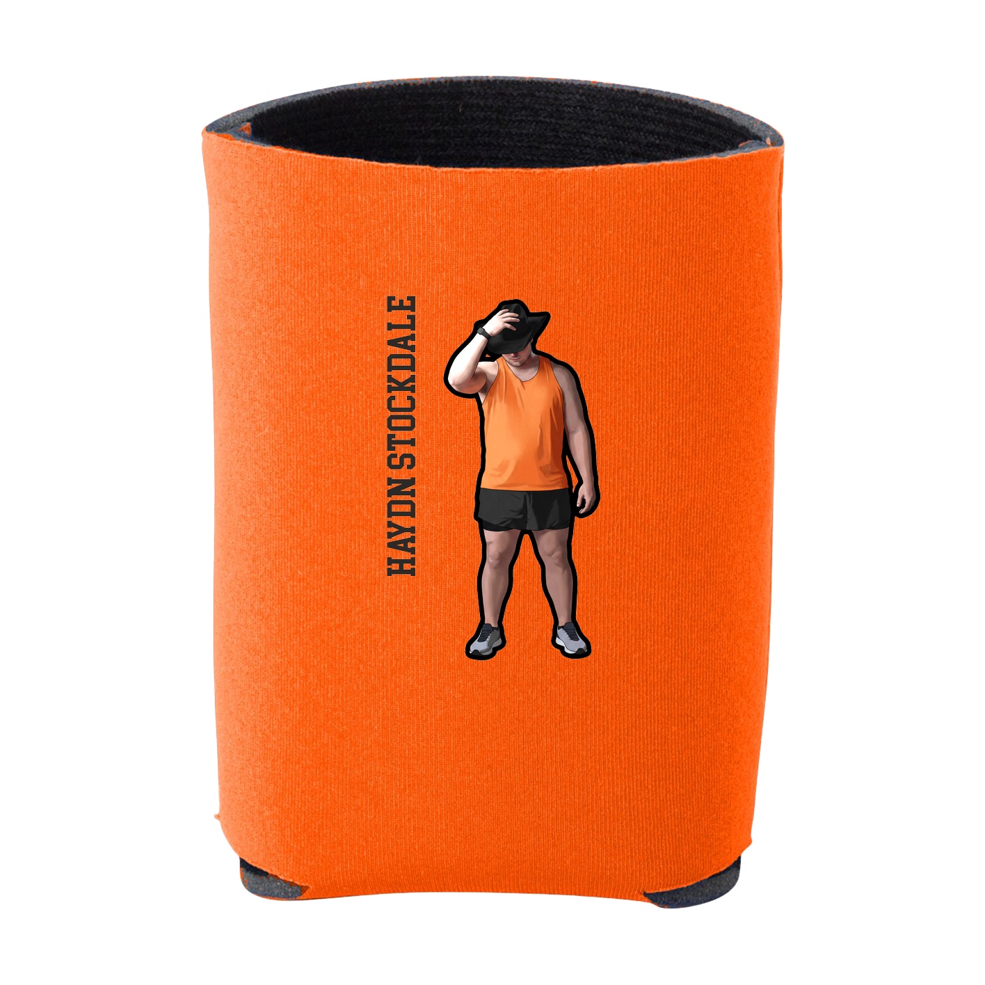Can Holder — Name Vertical in Orange