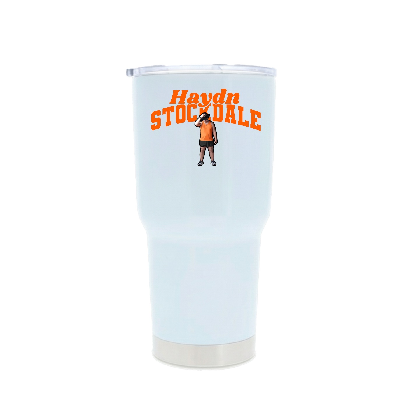 30oz Stainless Steel Tumbler — Signature Arch in White