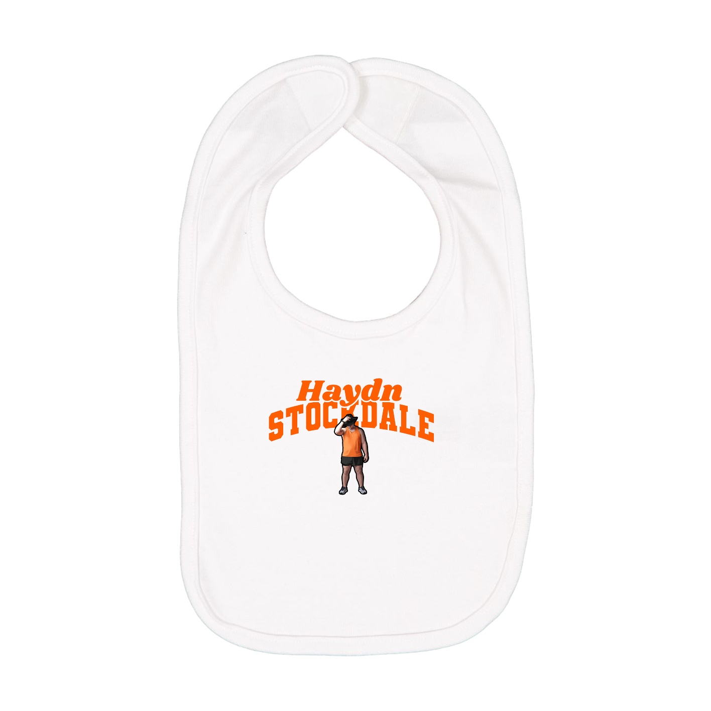 Infant Bib — Signature Arch in White