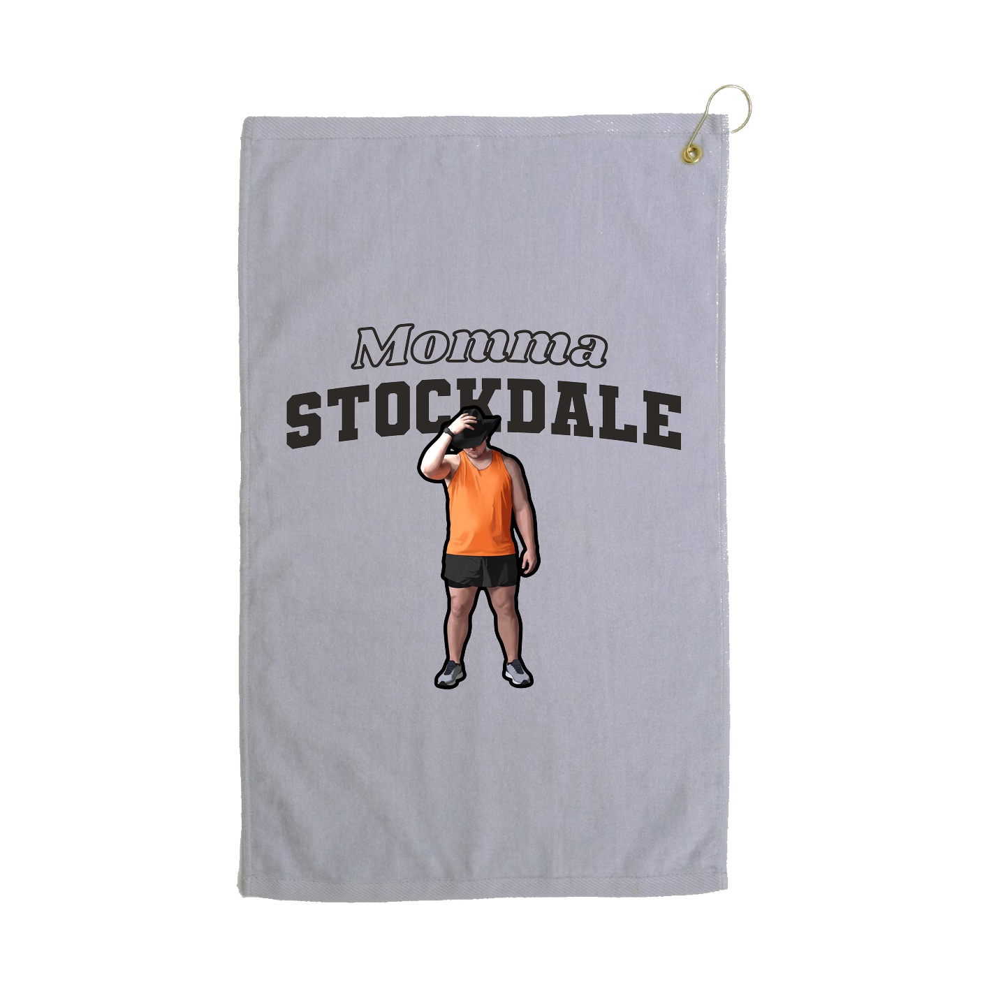 Golf Towel — Mothers Day Block in Grey