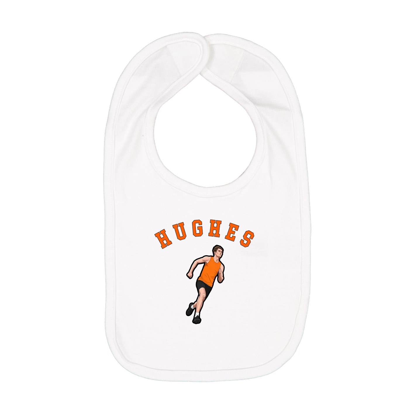 Infant Bib — Shirsey Arch in White
