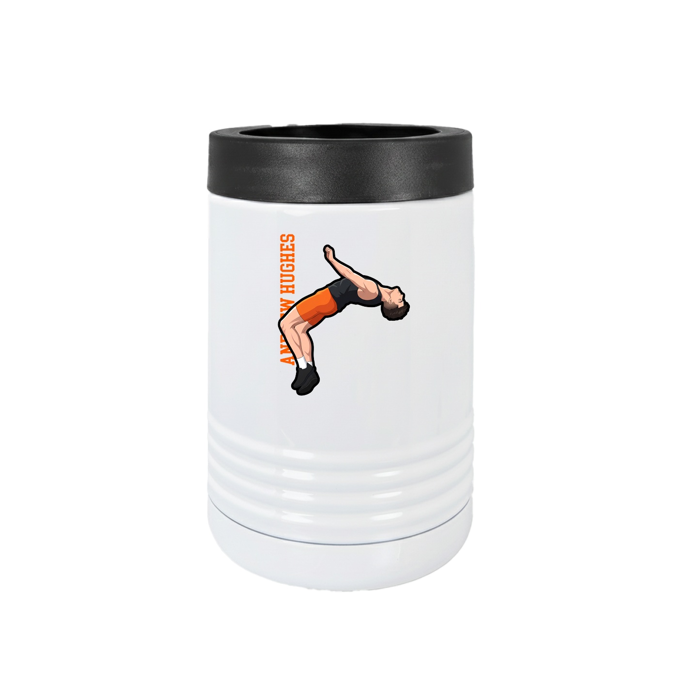 Beverage Holder — Name Vertical in White