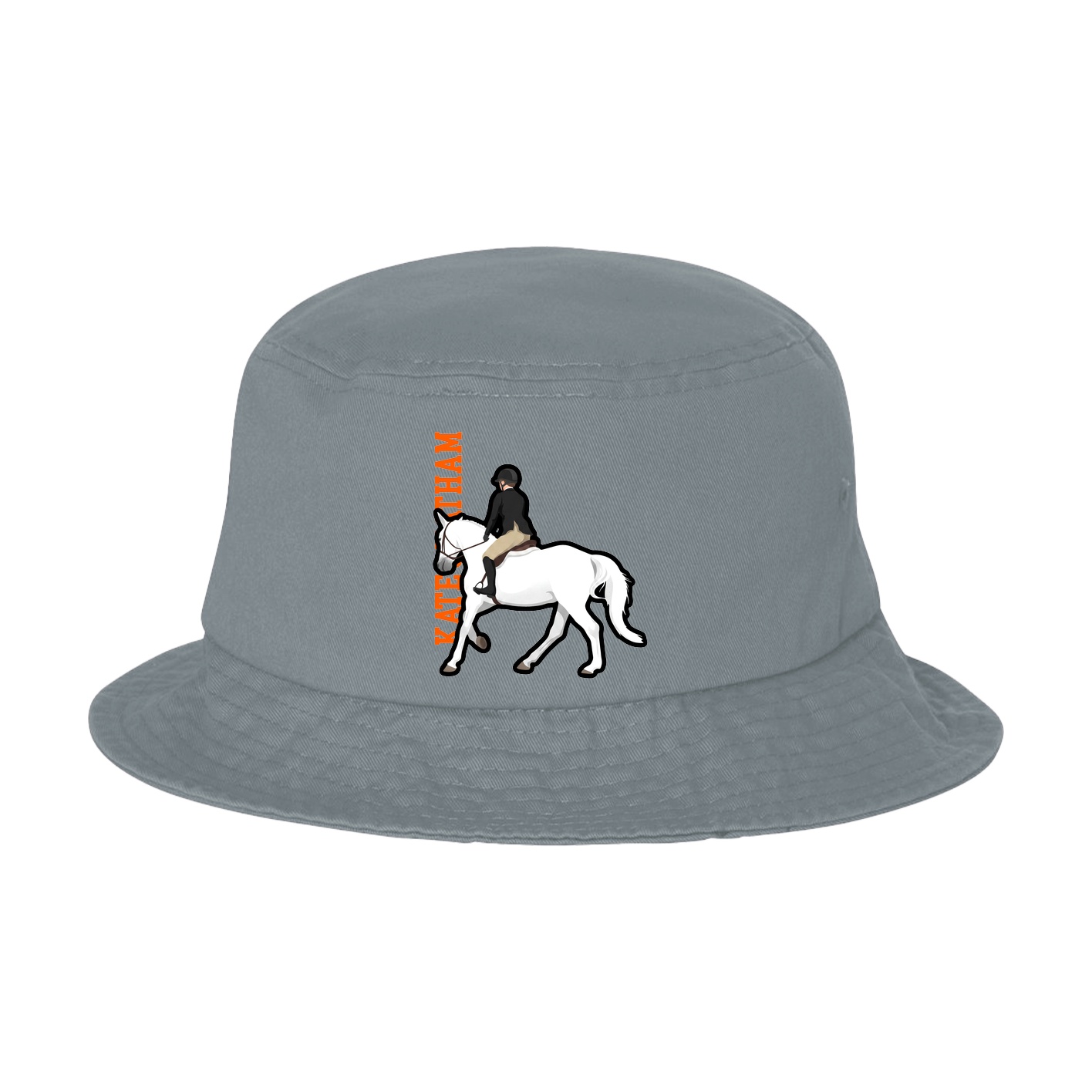 Bucket Cap — Name Vertical in Grey