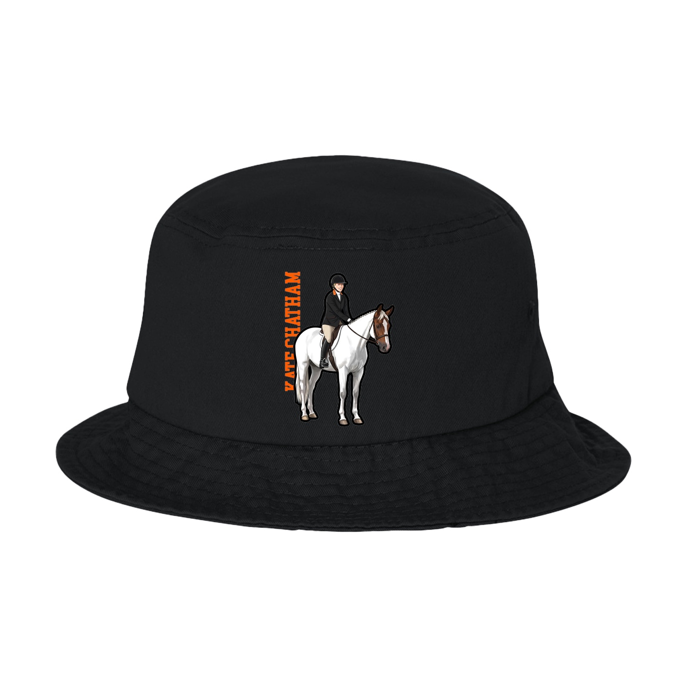 Bucket Cap — Name Vertical in Black