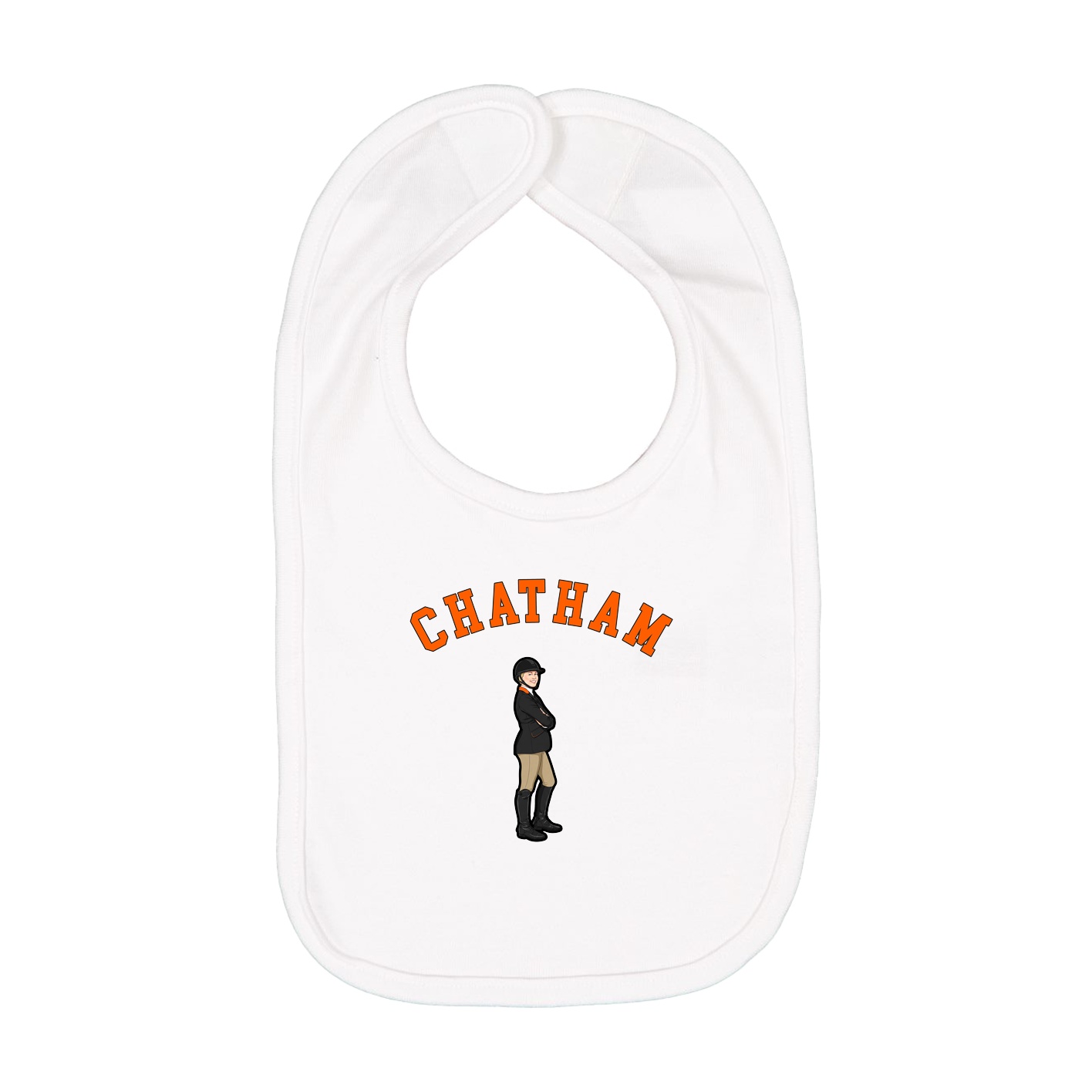 Infant Bib — Shirsey Arch in White