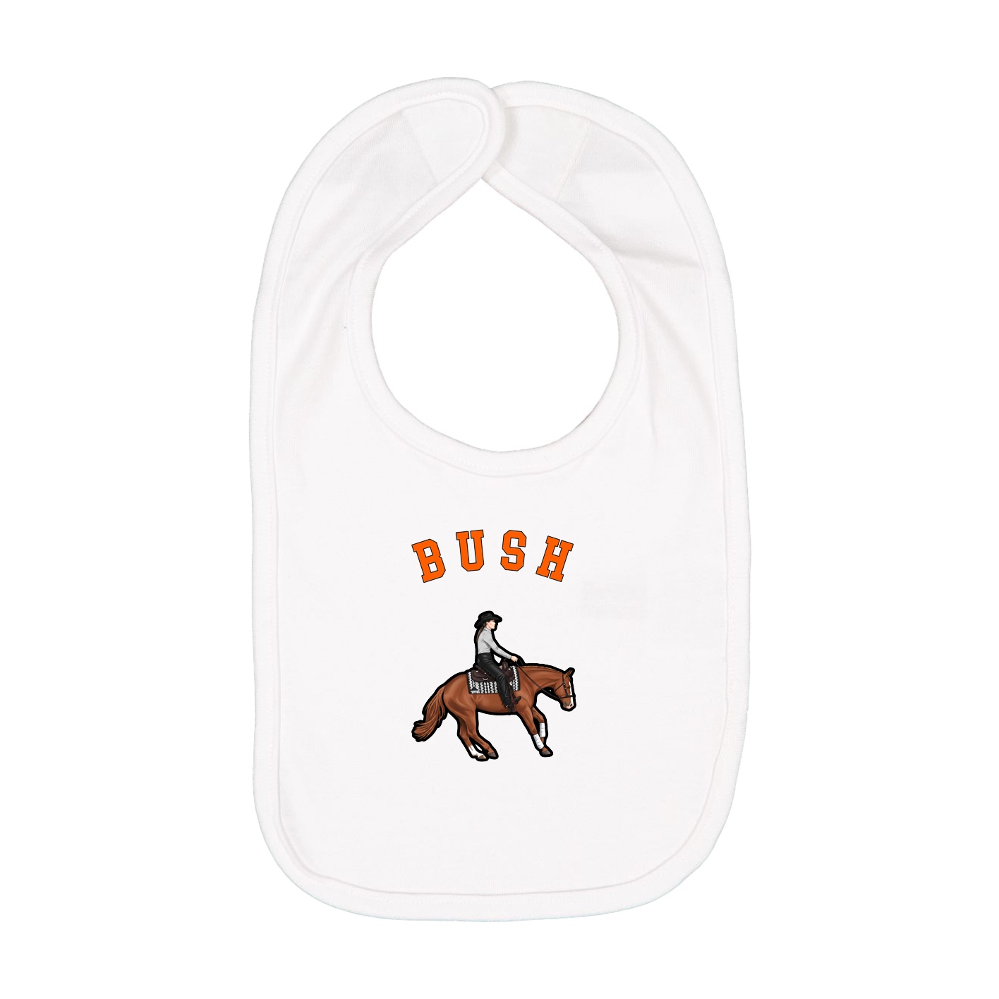 Infant Bib — Shirsey Arch in White