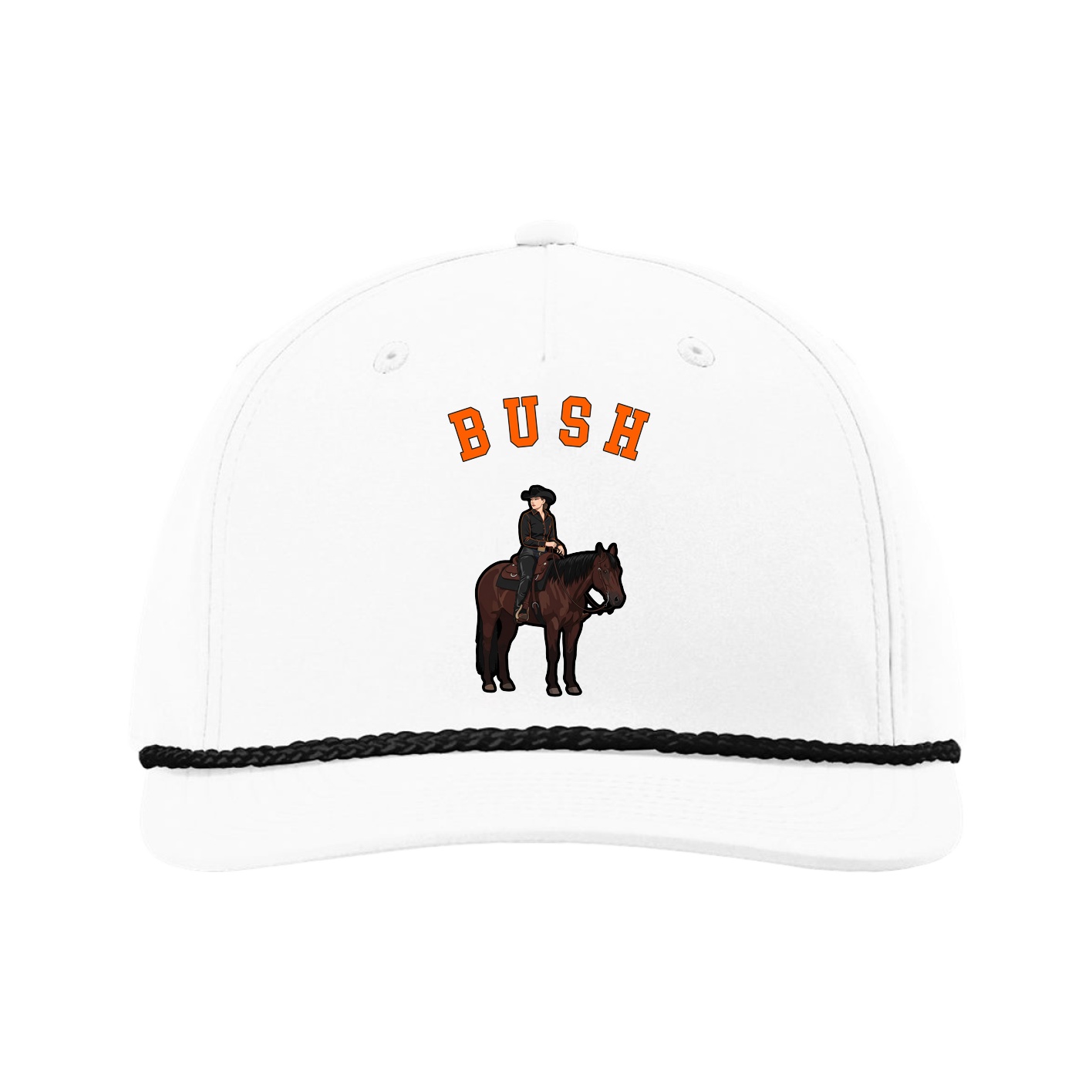Five-Panel Classic Rope Cap — Shirsey Arch in White