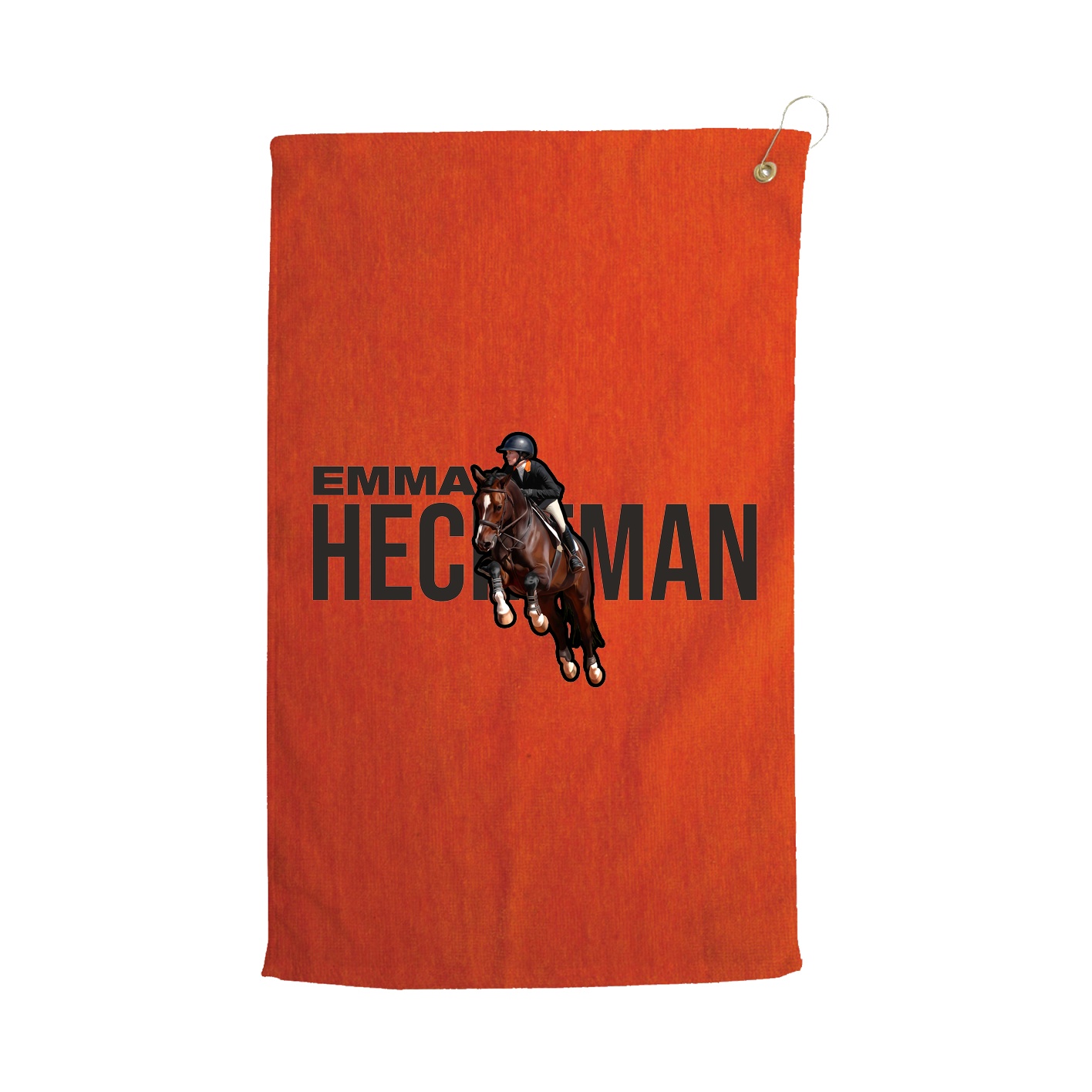 Golf Towel — Player Name in Orange