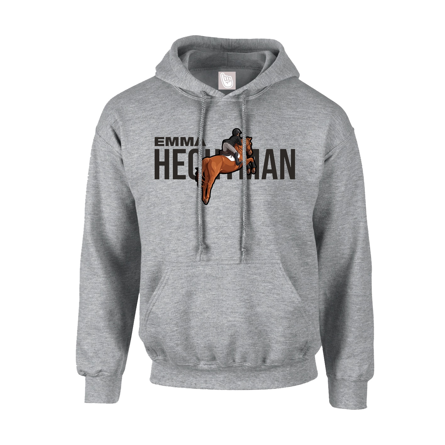 Youth Hoodie — Player Name in Grey