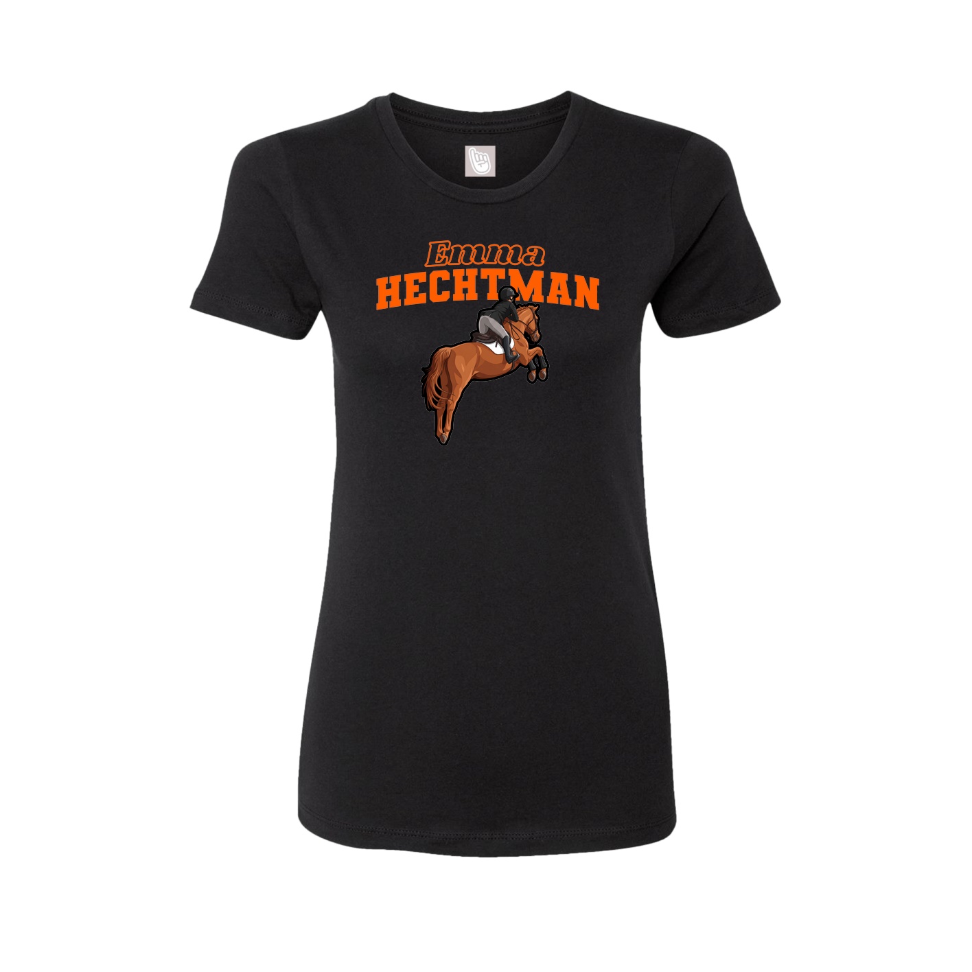 Womens Tee — Name Arch in Black