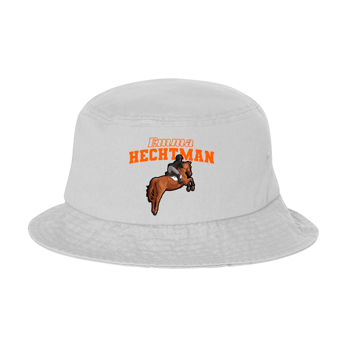 Bucket Cap — Name Arch in White