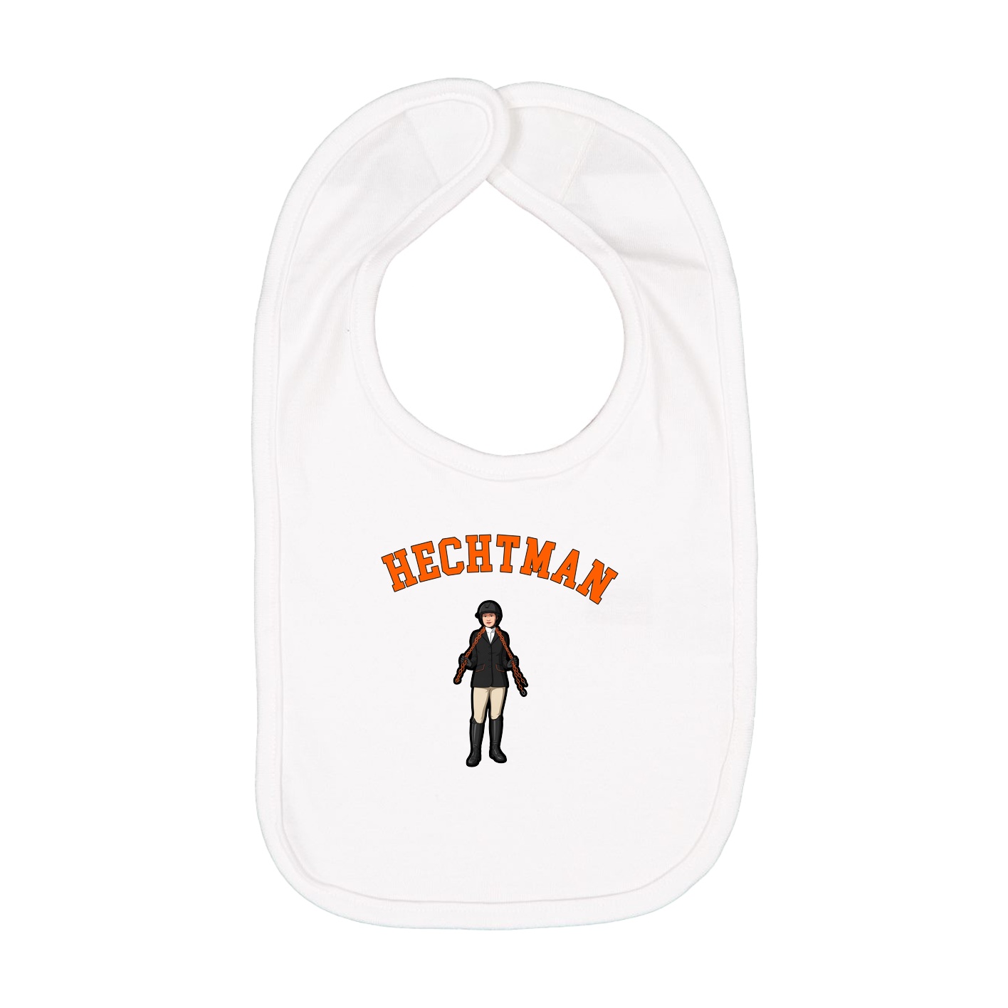 Infant Bib — Shirsey Arch in White