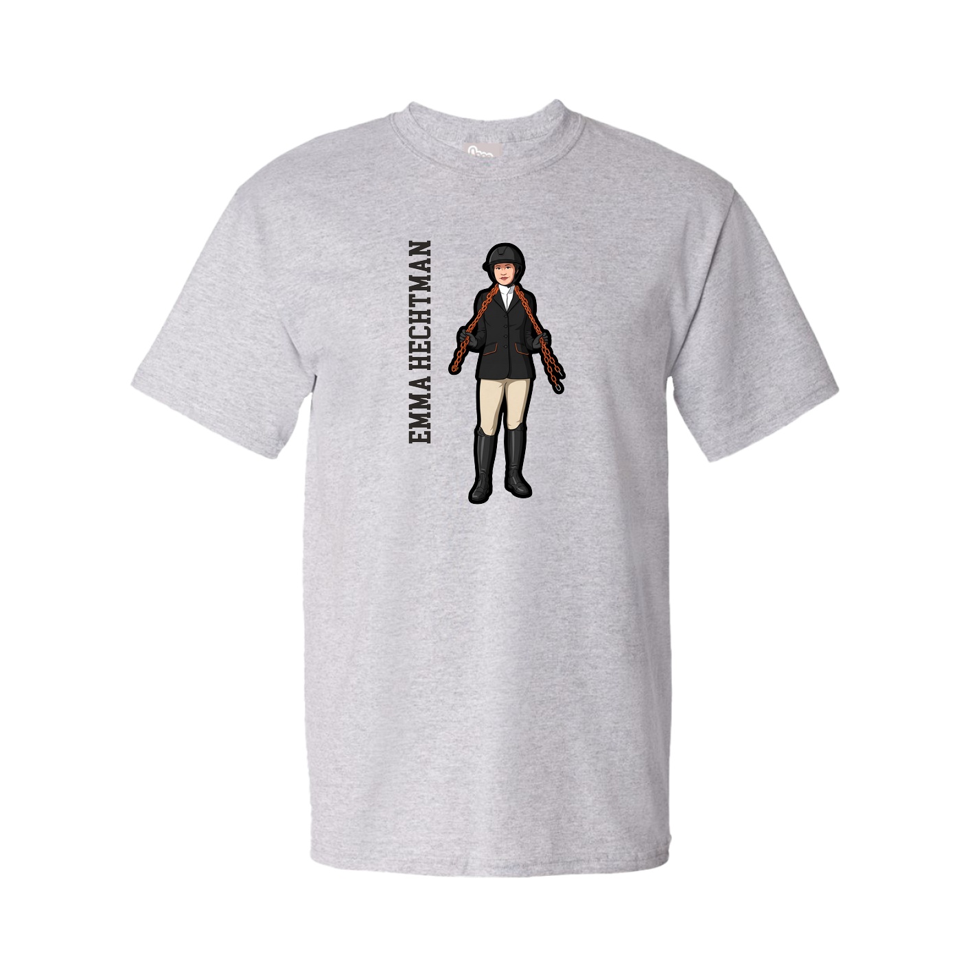 Tee — Name Vertical in Grey