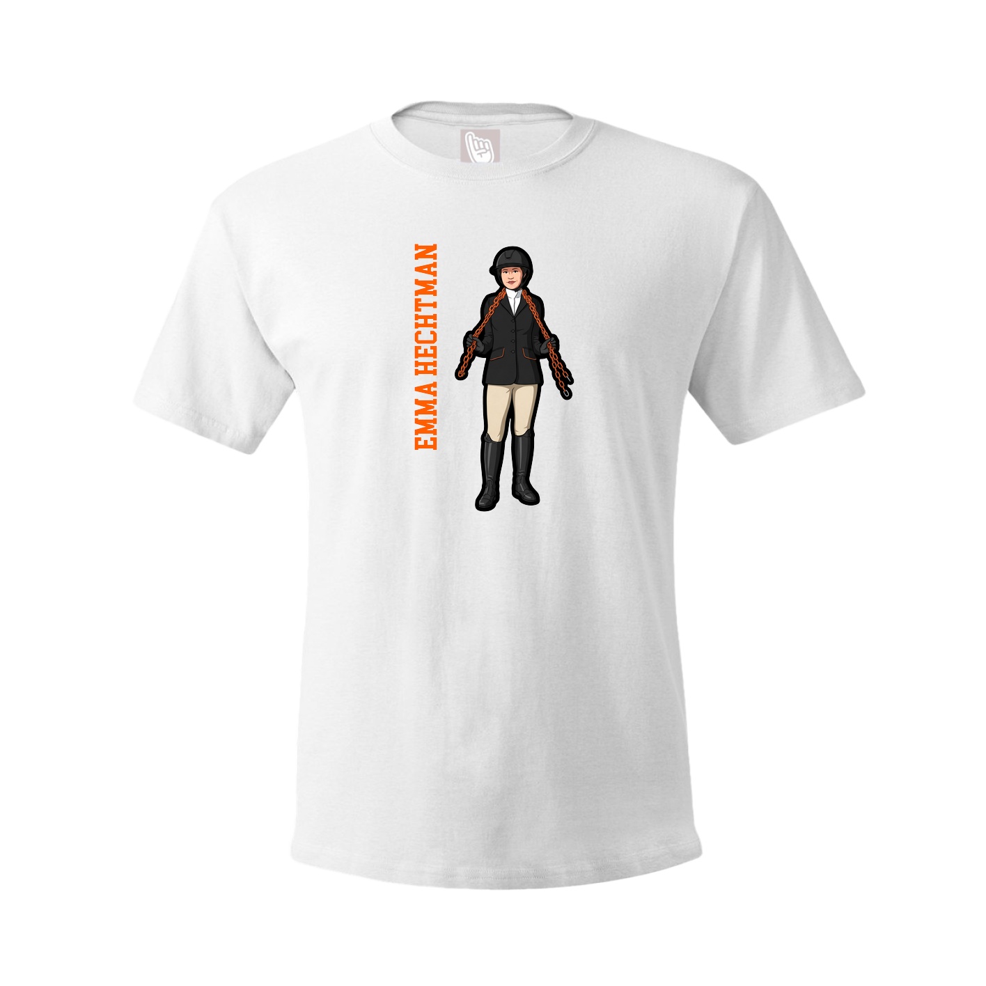 Youth Tee — Name Vertical in White