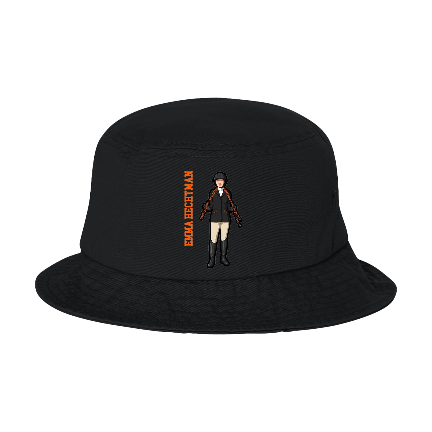 Bucket Cap — Name Vertical in Black
