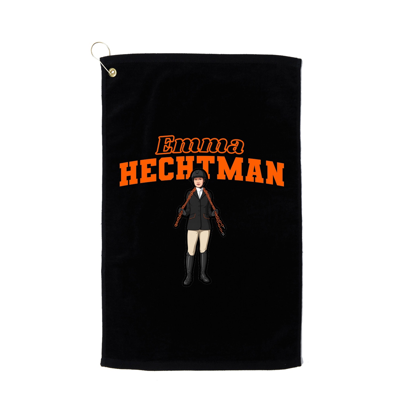 Golf Towel — Name Arch in Black