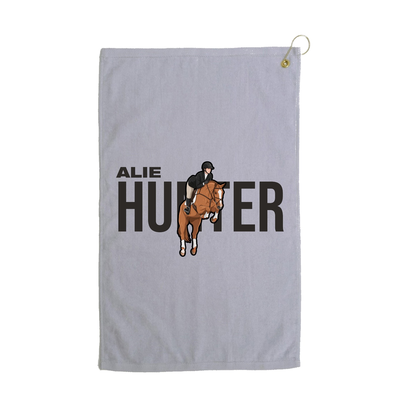 Golf Towel — Player Name in Grey