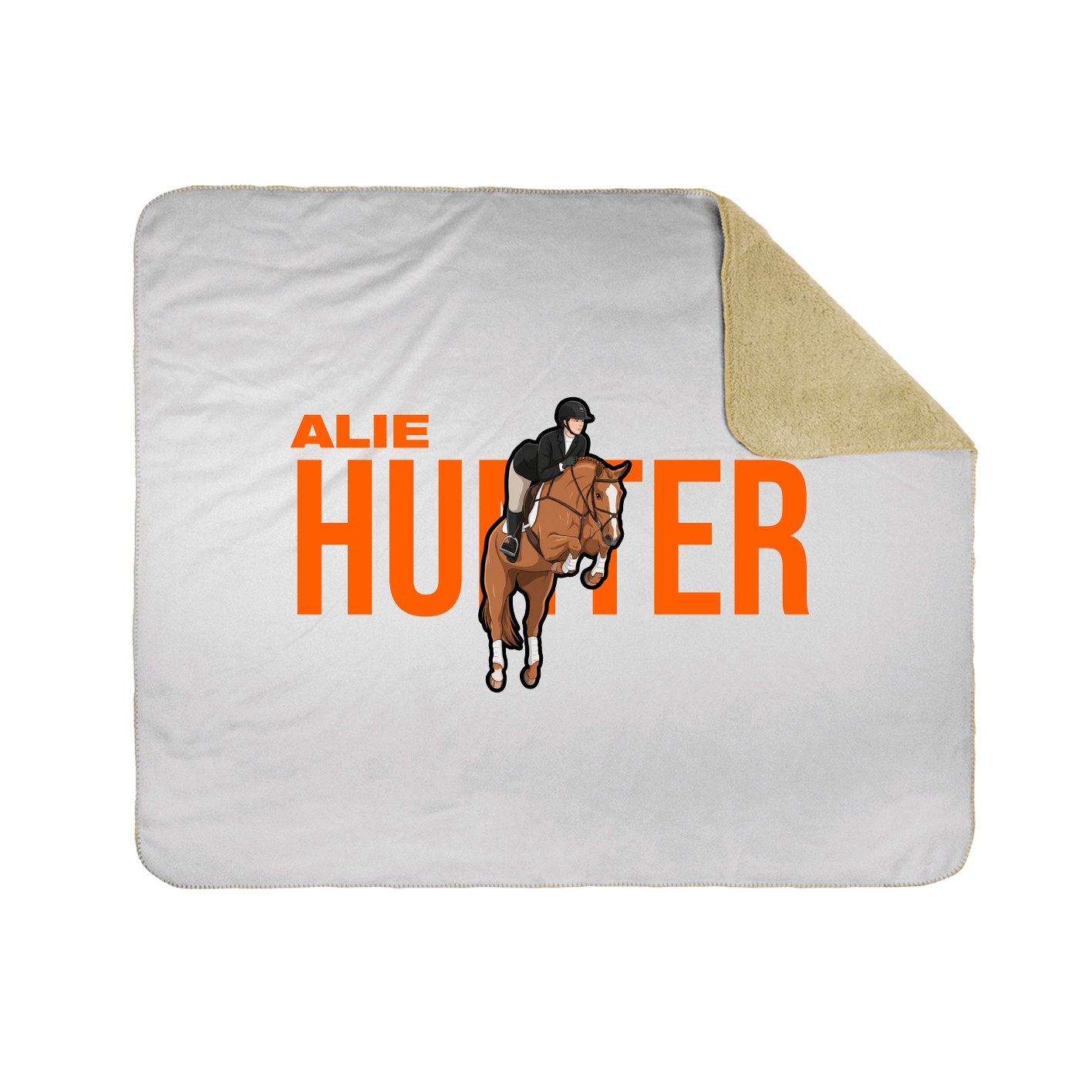 Throw Blanket — Player Name in White
