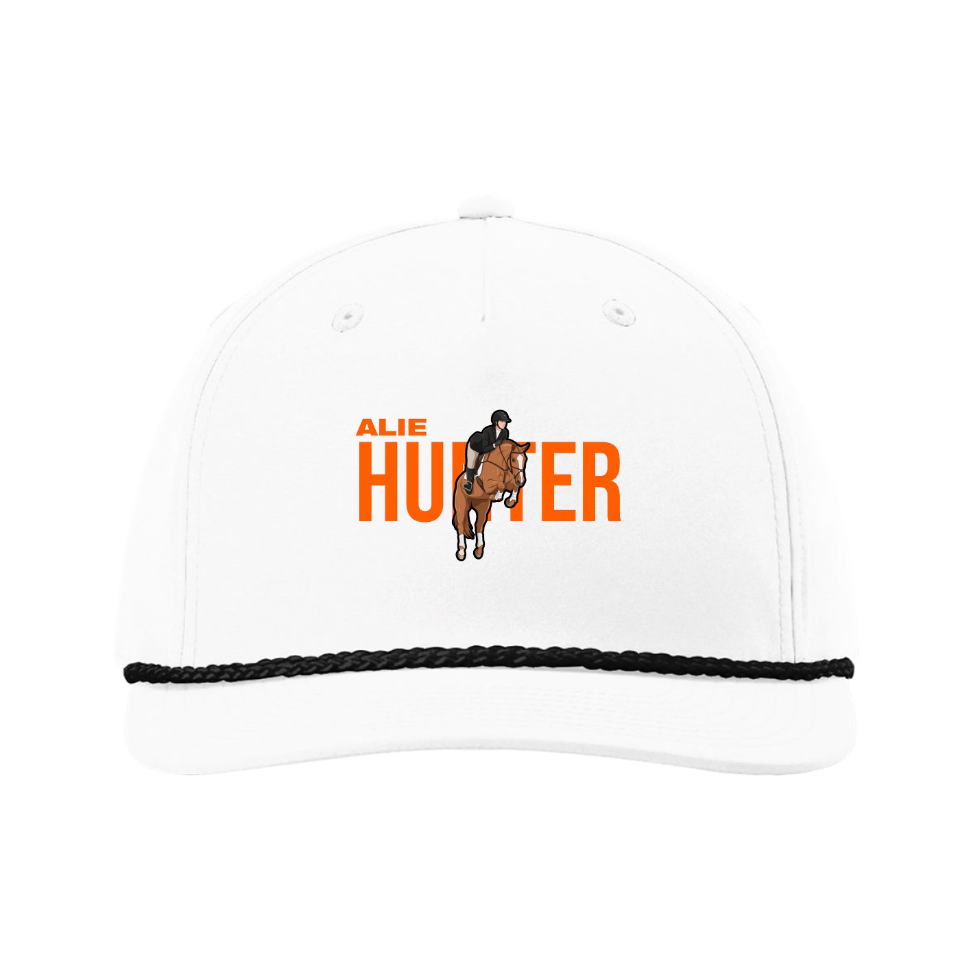 Five-Panel Classic Rope Cap — Player Name in White