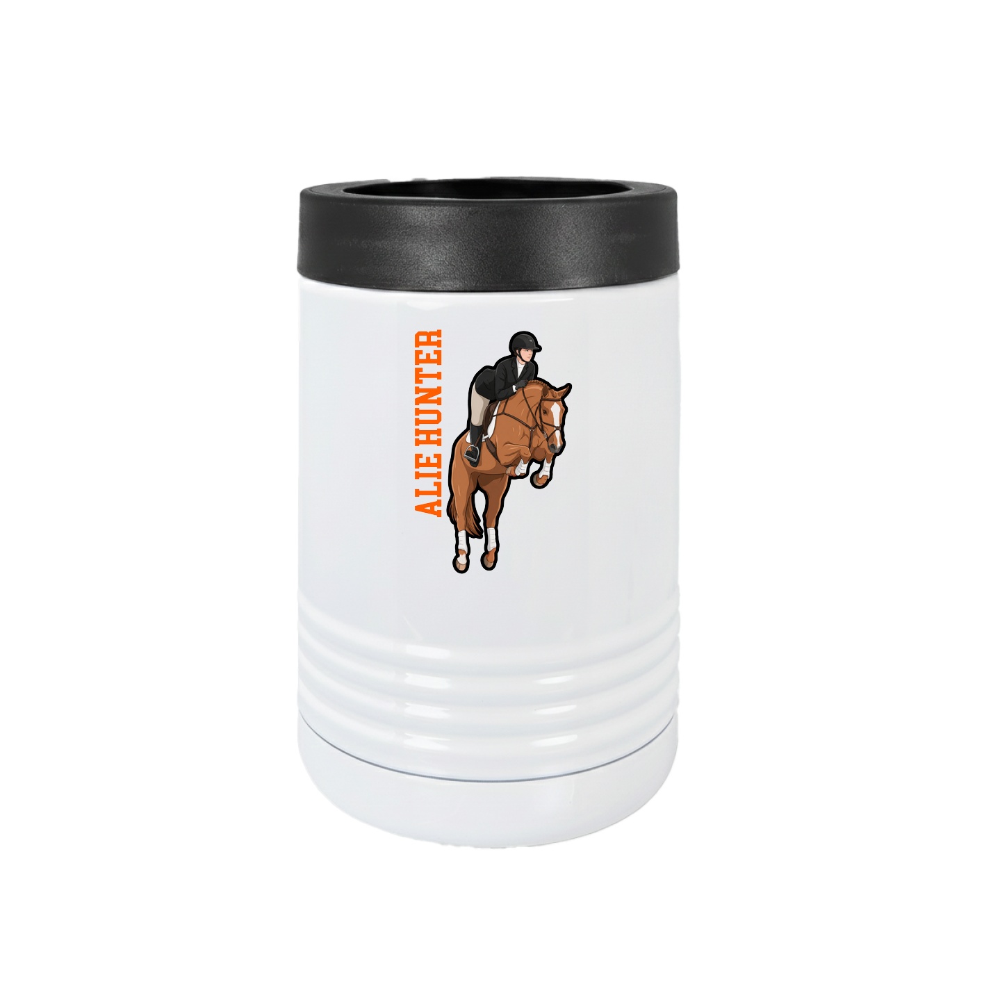 Beverage Holder — Name Vertical in White