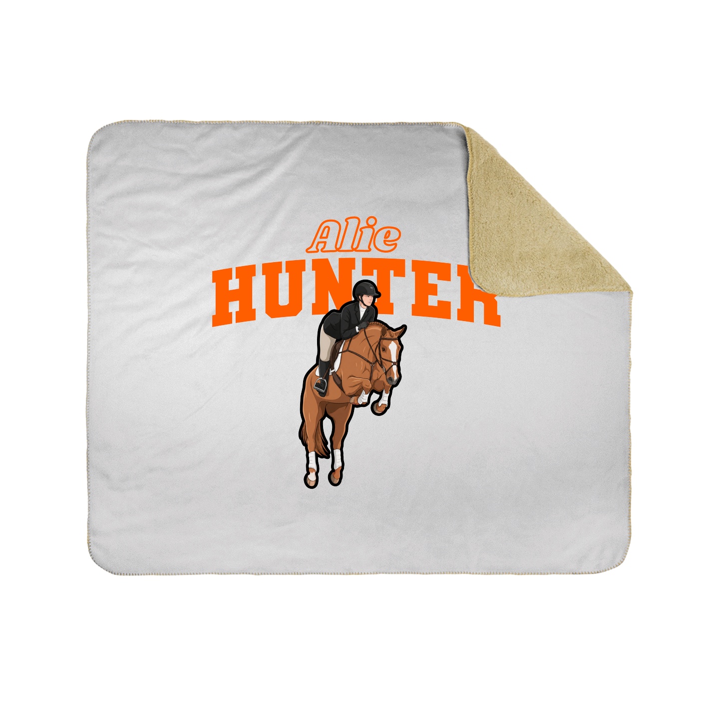 Throw Blanket — Name Arch in White