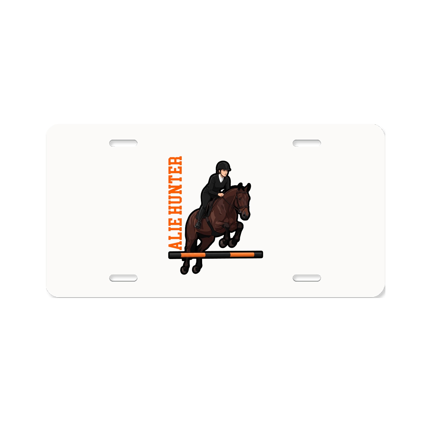 License Plate — Name Vertical in Classic
