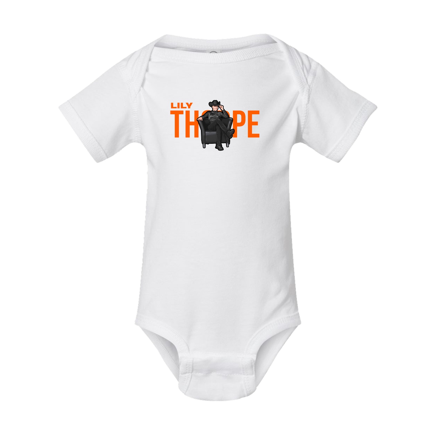 Baby Onesie — Player Name in White