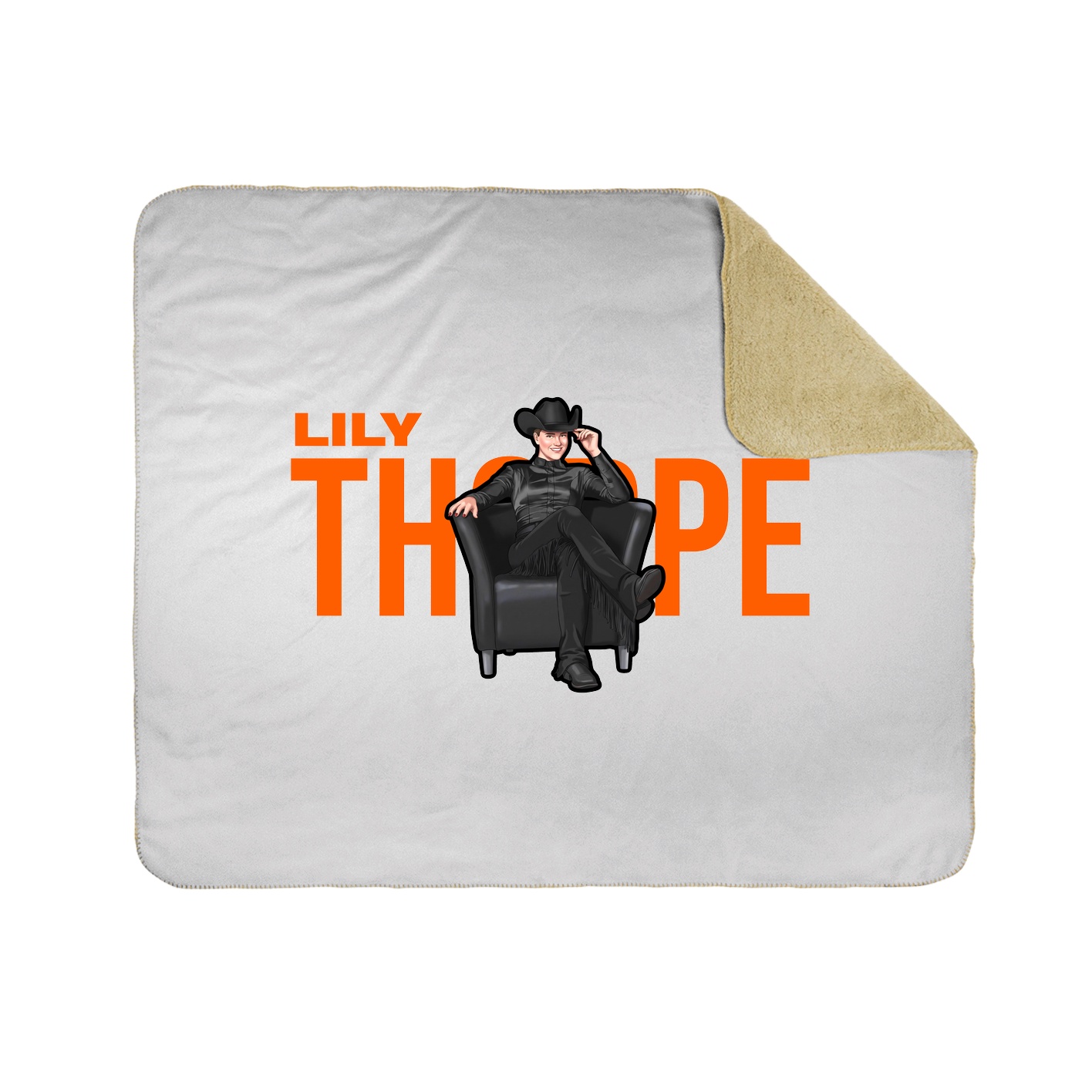 Throw Blanket — Player Name in White
