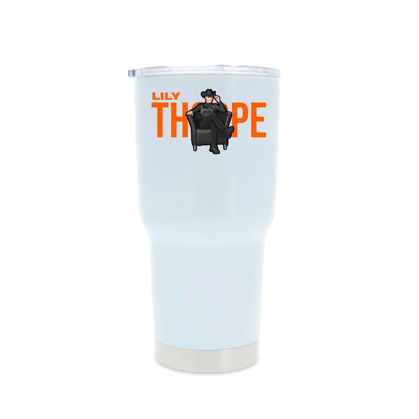 30oz Stainless Steel Tumbler — Player Name in White