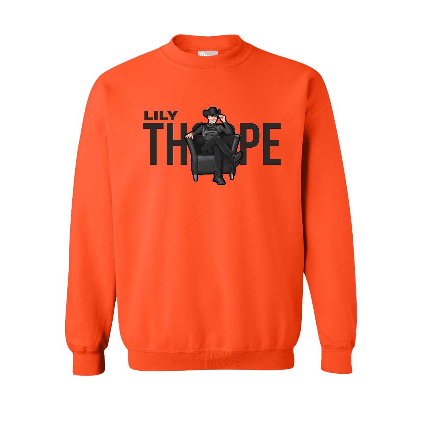 Fleece Crew — Player Name in Orange