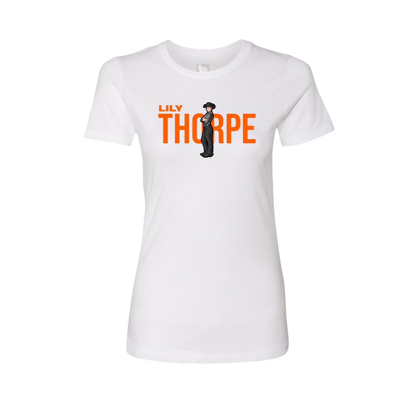 Fitted Women's Tee — Player Name in White