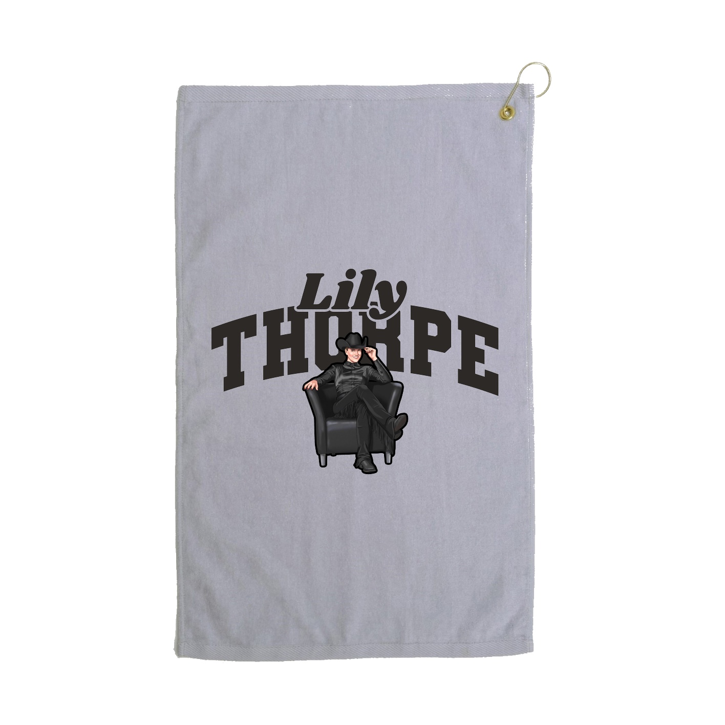 Golf Towel — Signature Arch in Grey