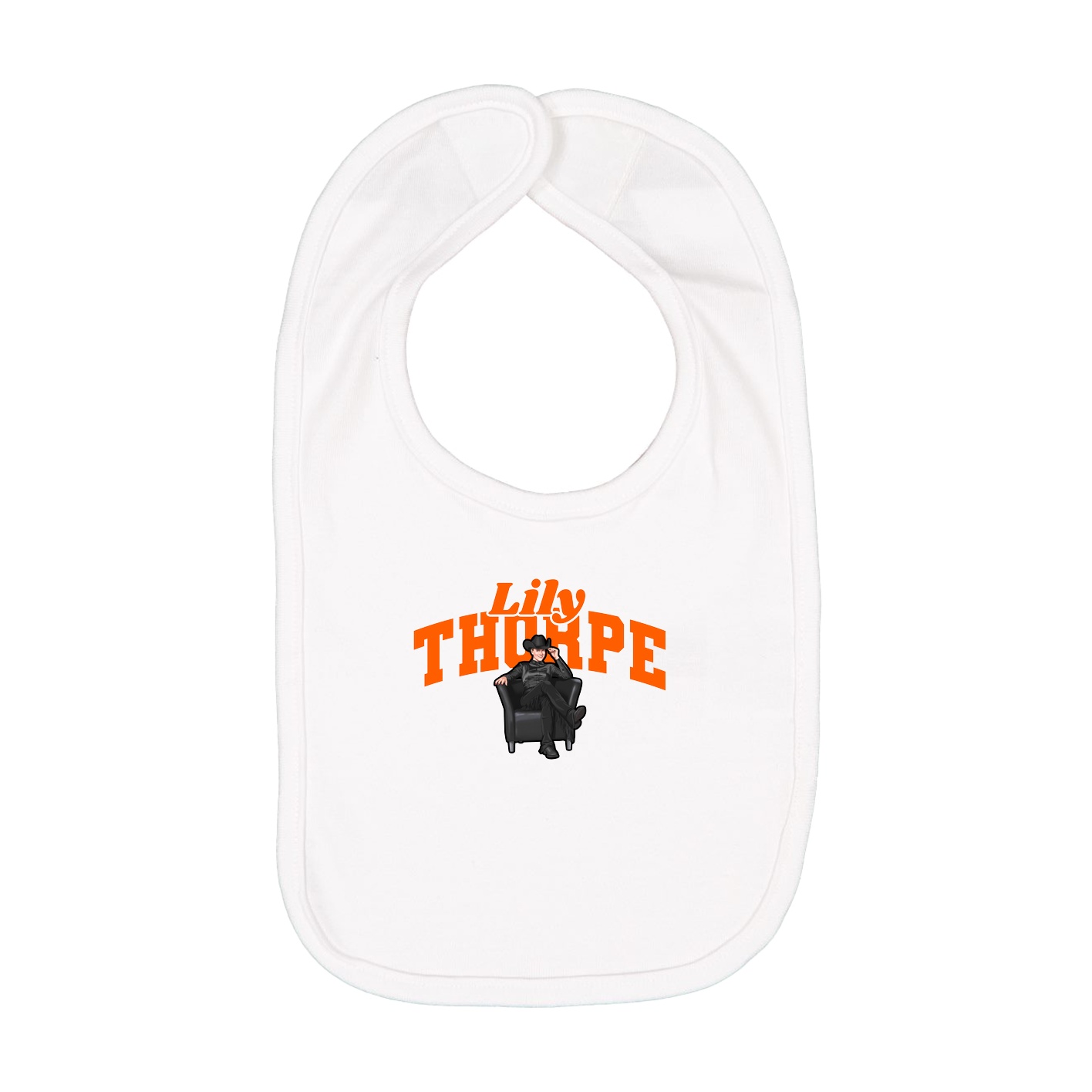 Infant Bib — Signature Arch in White