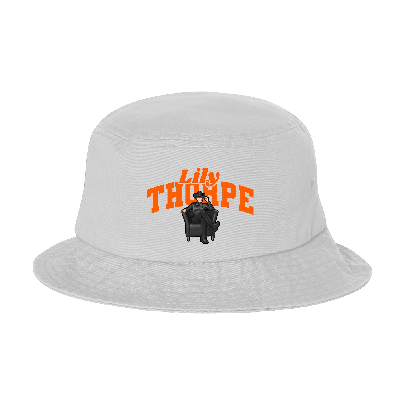 Bucket Cap — Signature Arch in White