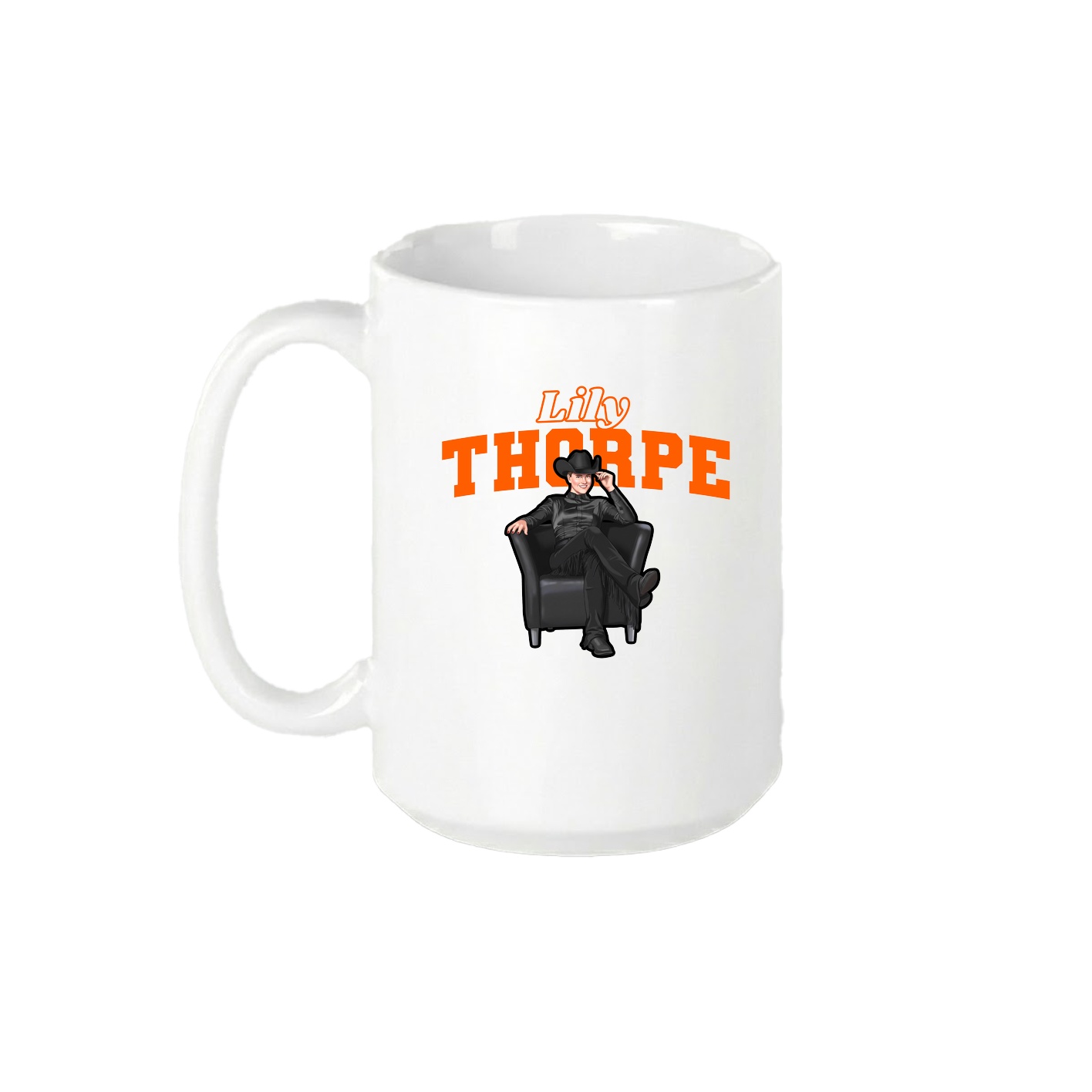 15oz Coffee Mug — Name Arch in White