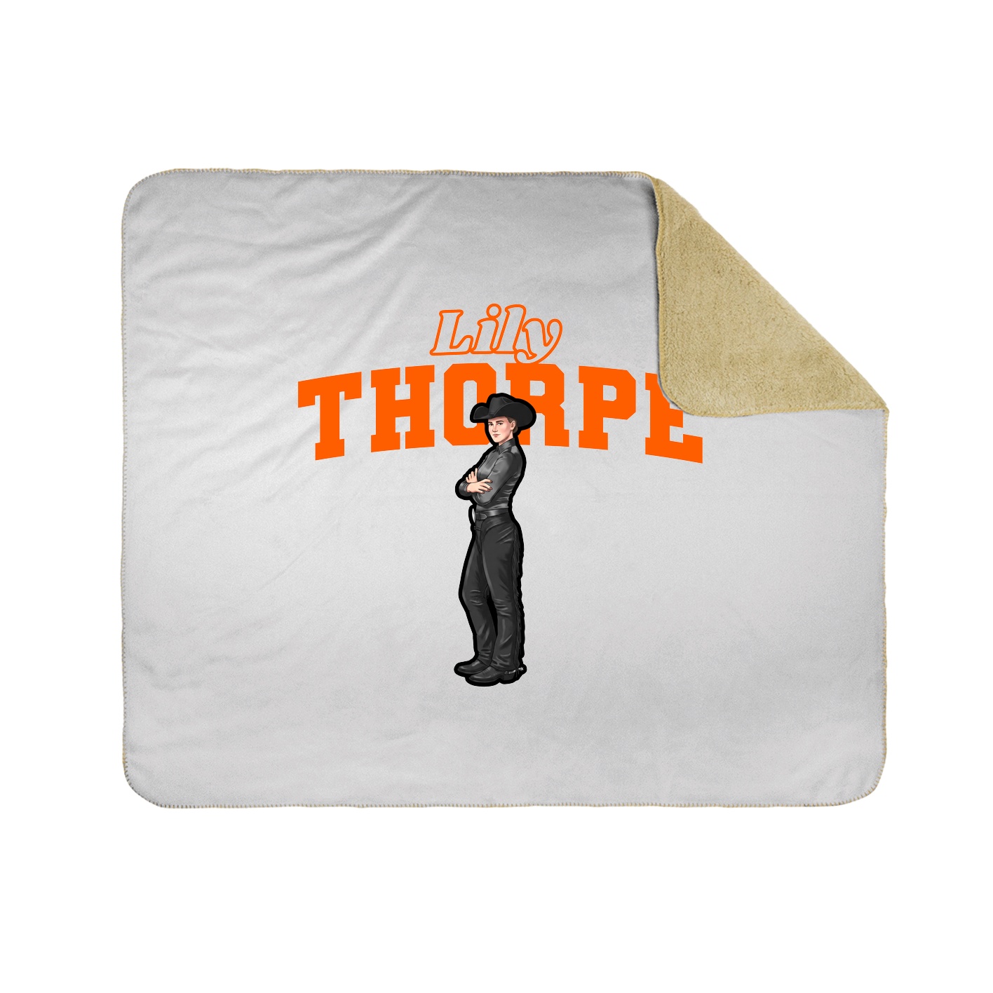 Throw Blanket — Name Arch in White
