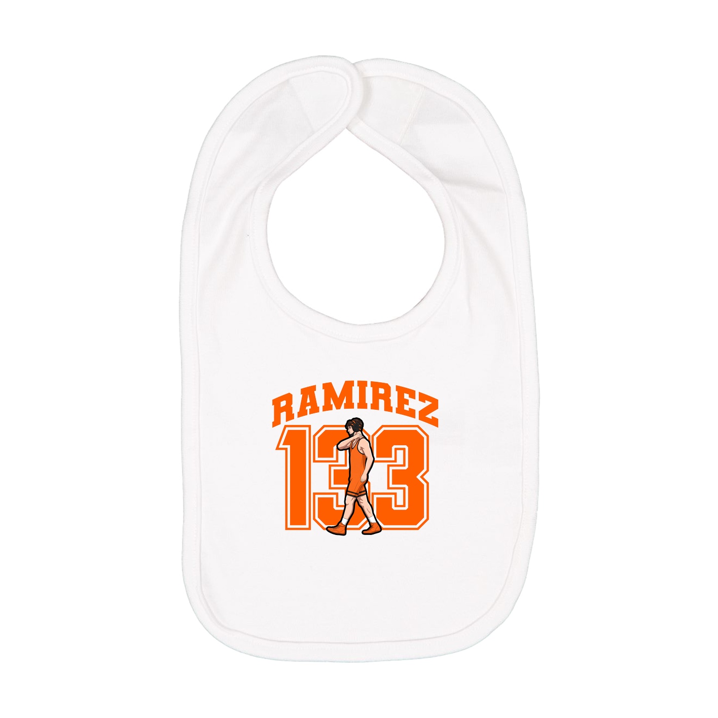 Infant Bib — Number in White