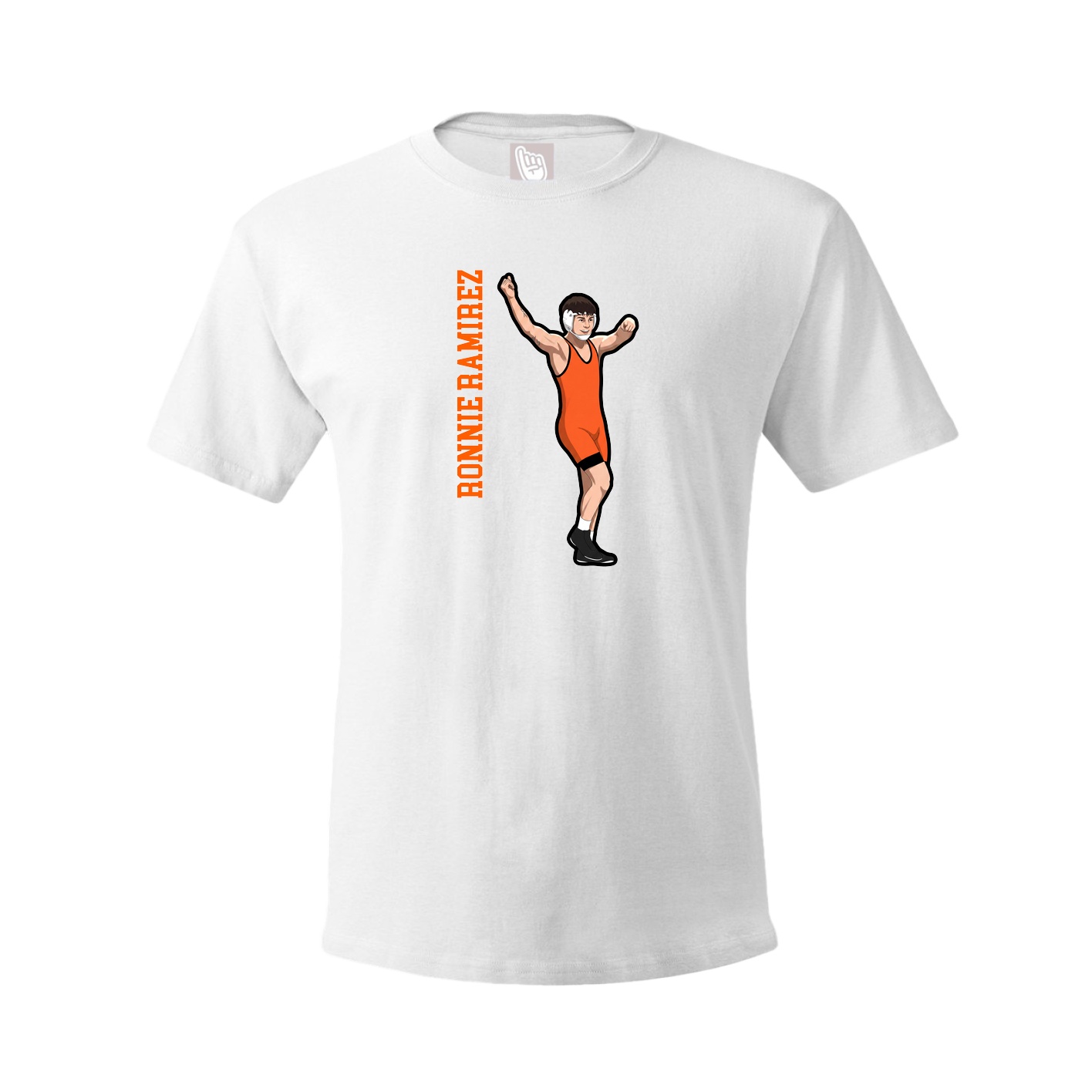 Youth Tee — Name Vertical in White