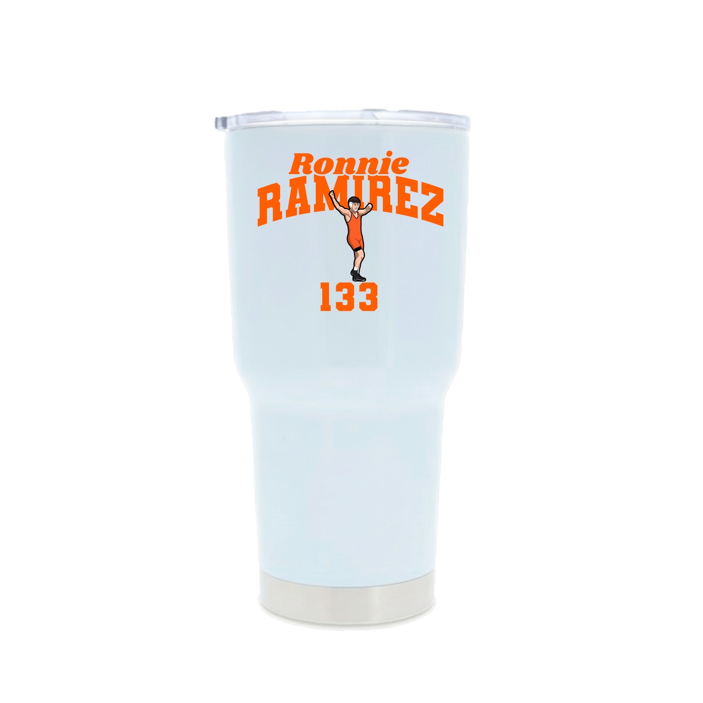 30oz Stainless Steel Tumbler — Signature Arch in White