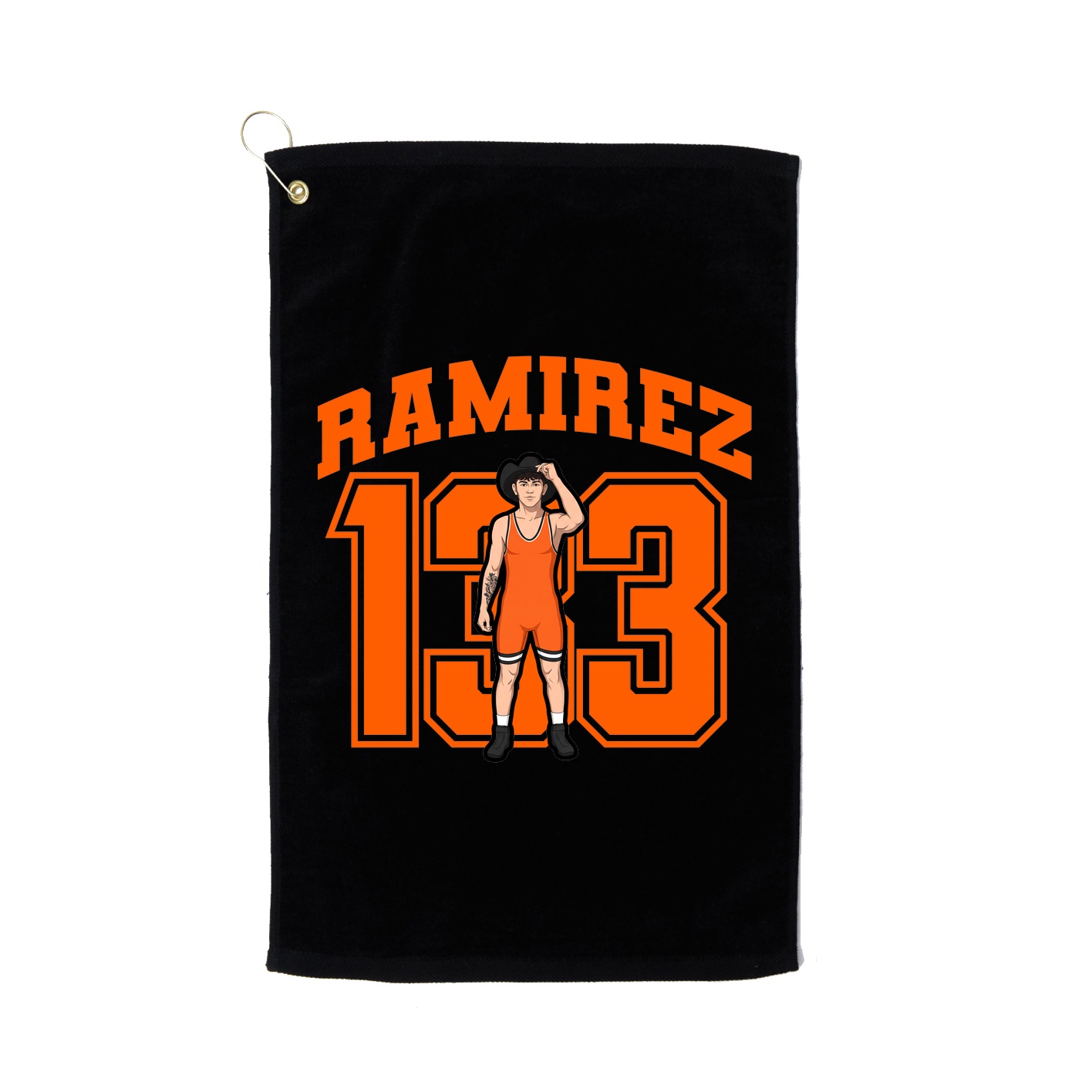 Golf Towel — Number in Black