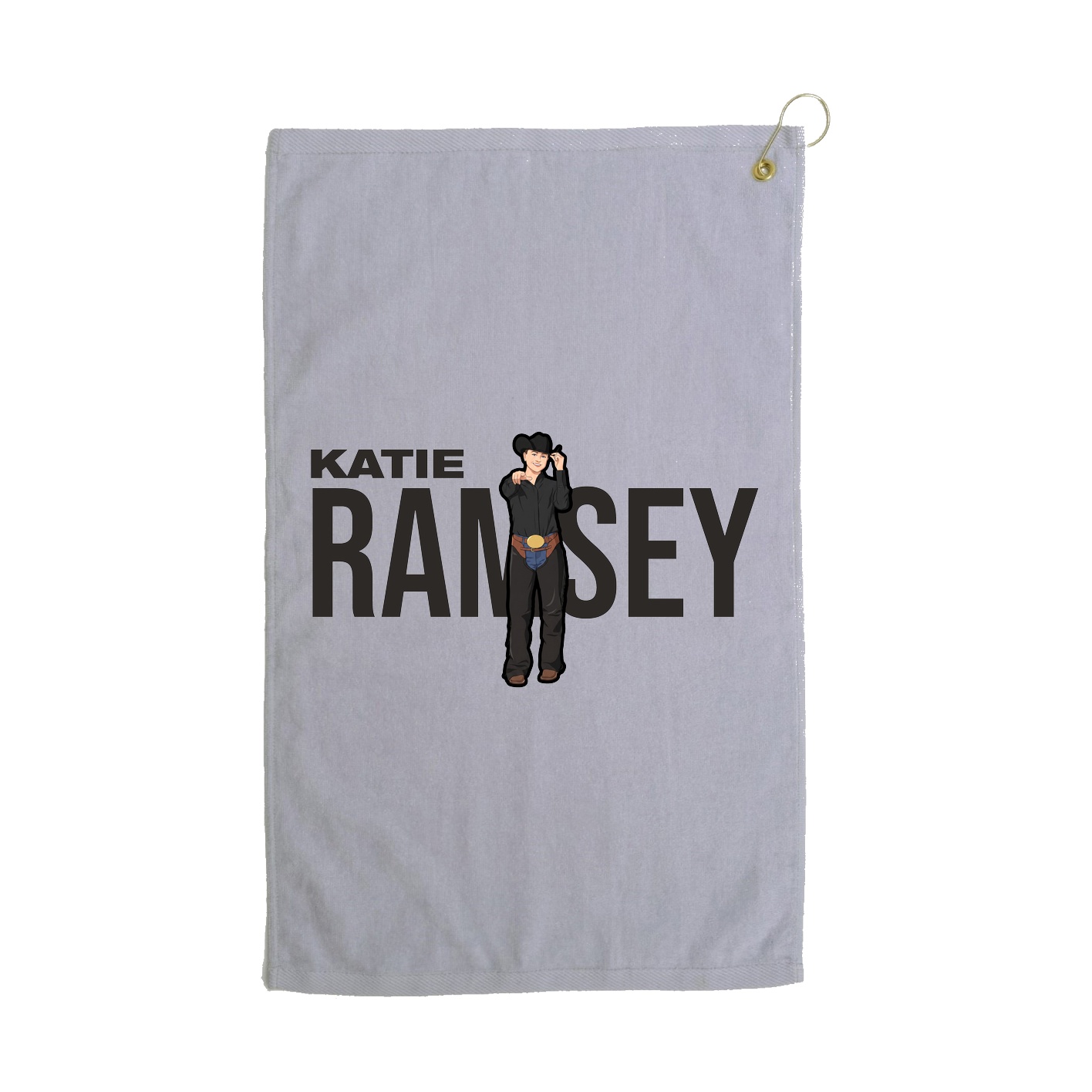 Golf Towel — Player Name in Grey